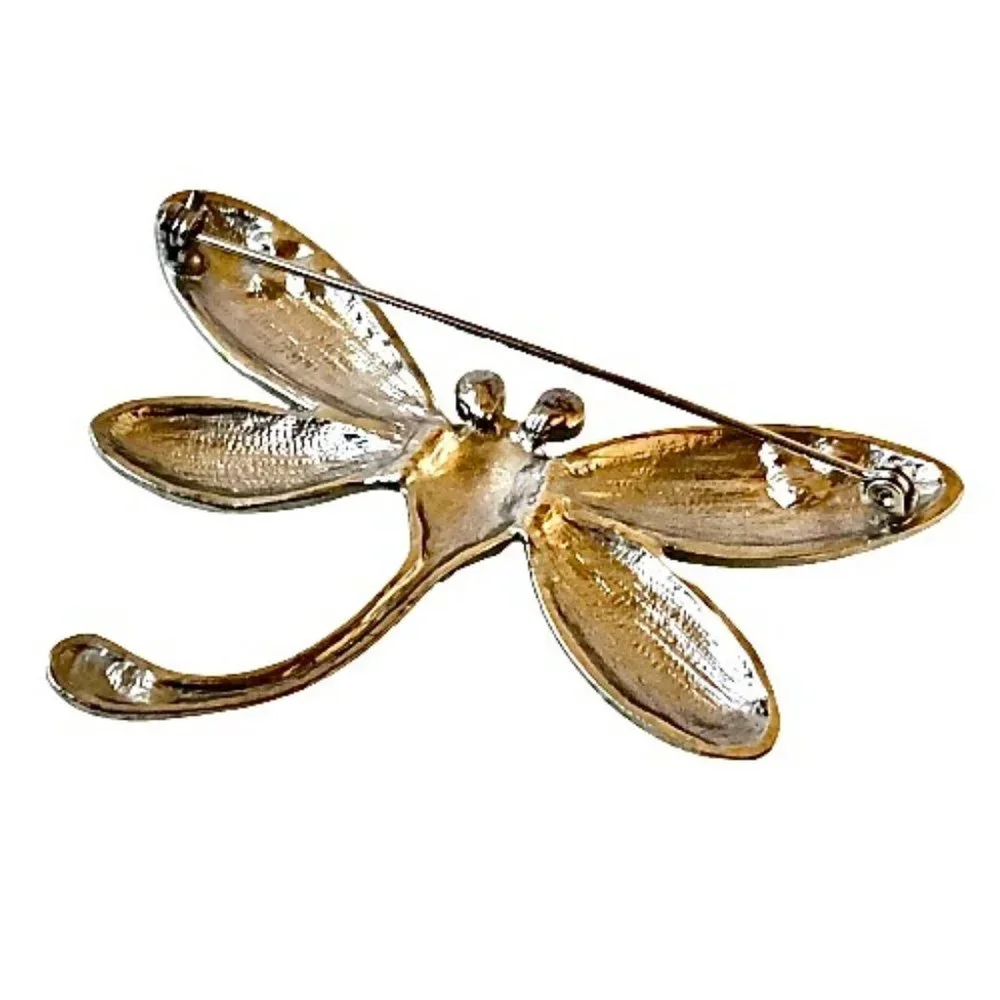 Dragonfly Brooch Jeweled And Enameled